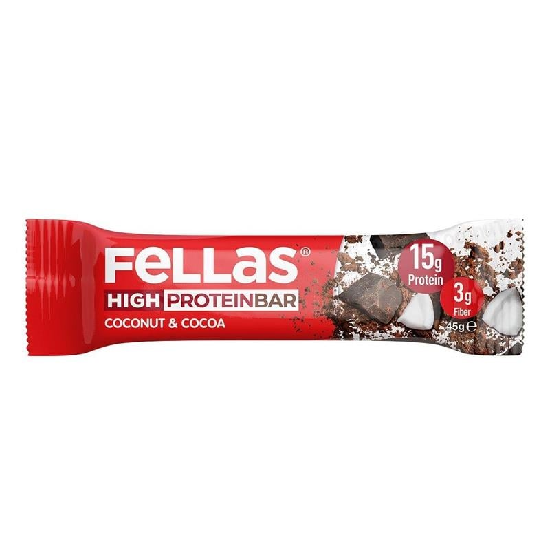 FELLAS YUKSEK PRO.BAR HIN.CEVIZ & KAKAO 45 GR