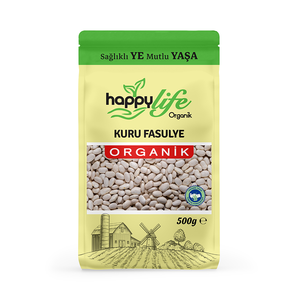 HAPPY LIFE ORGANIK KURU FASULYE 500 GR
