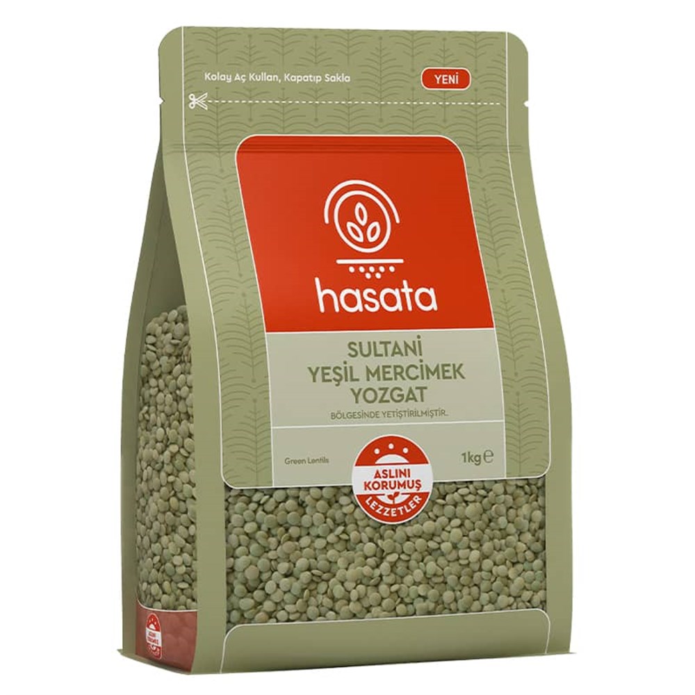 Hasata Yozgat Sultani Yeşil Mercimek 1000 Gr