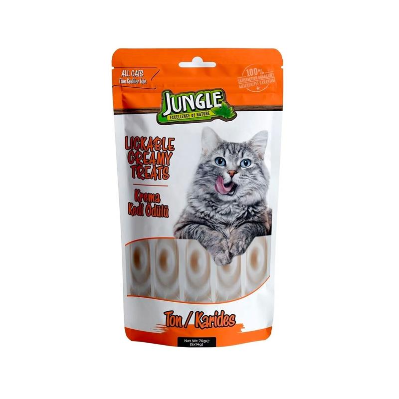 JUNGLE KEDI ODUL TON KARIDESLI KREMASI 5X14 GR