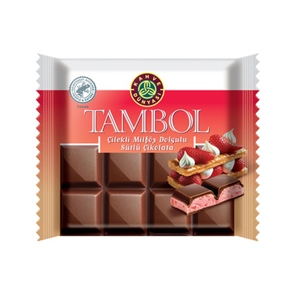KAHVE DUNYASI TAMBOL CILEKLI MILFOY DOLGULU CIK.100 GR