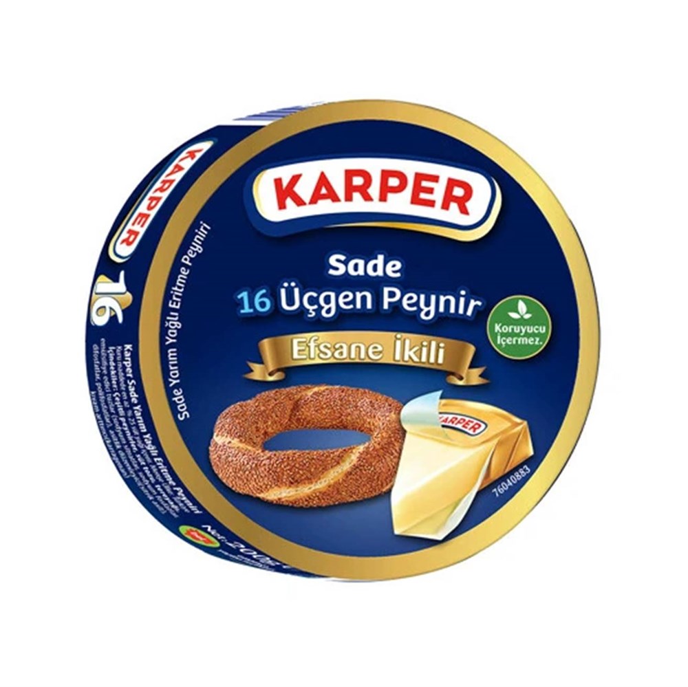 Karper Üçgen Peynir Sade 16'lı