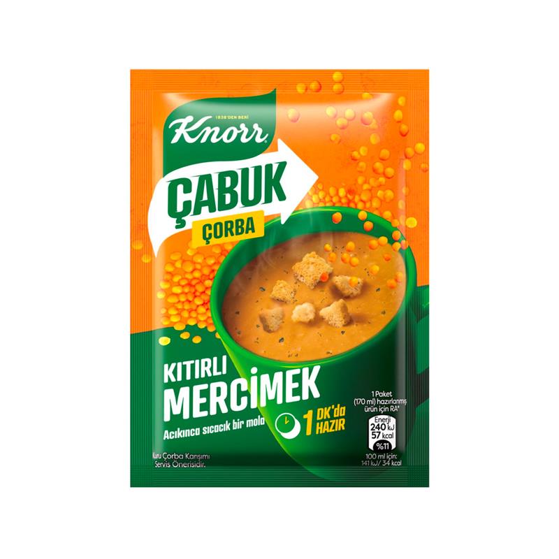KNORR CABUK CORBA KITIRLI MERCIMEK 22 GR