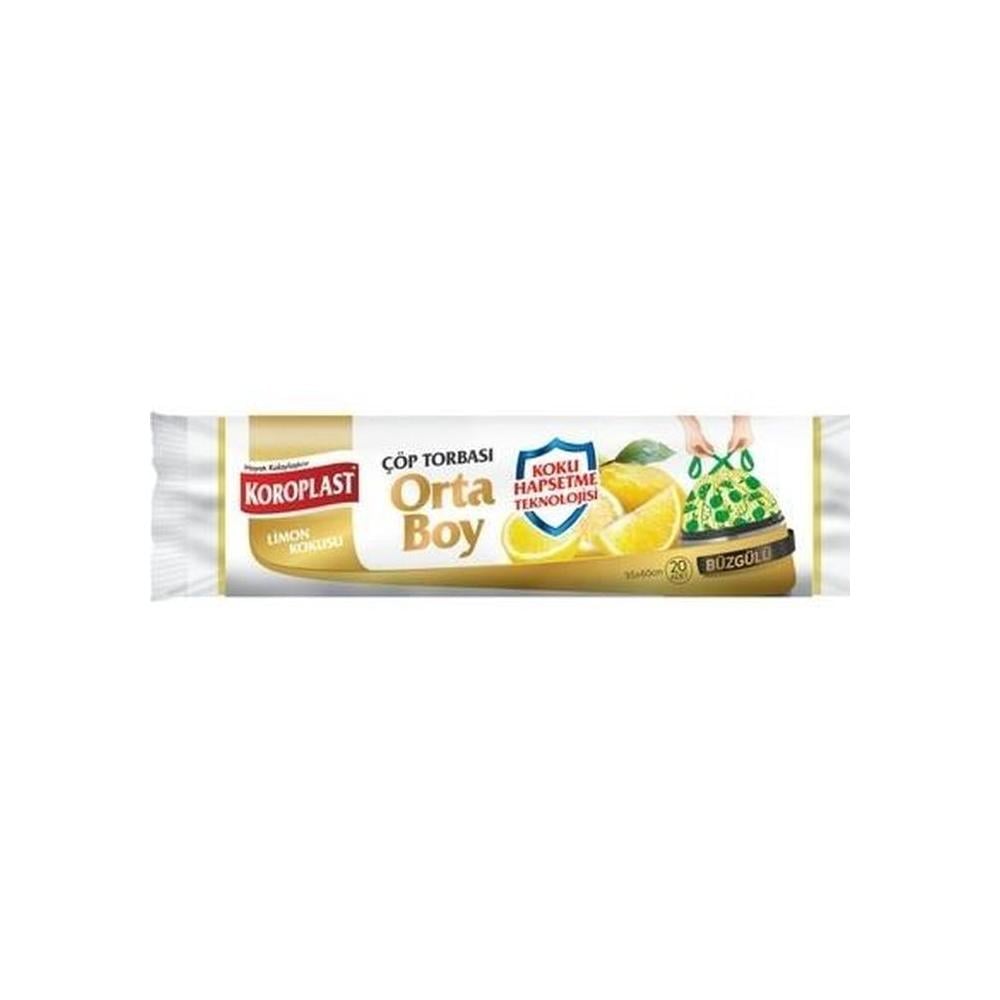 Koroplast Limon Kokulu Büyük Boy Çöp Torbası 65*70