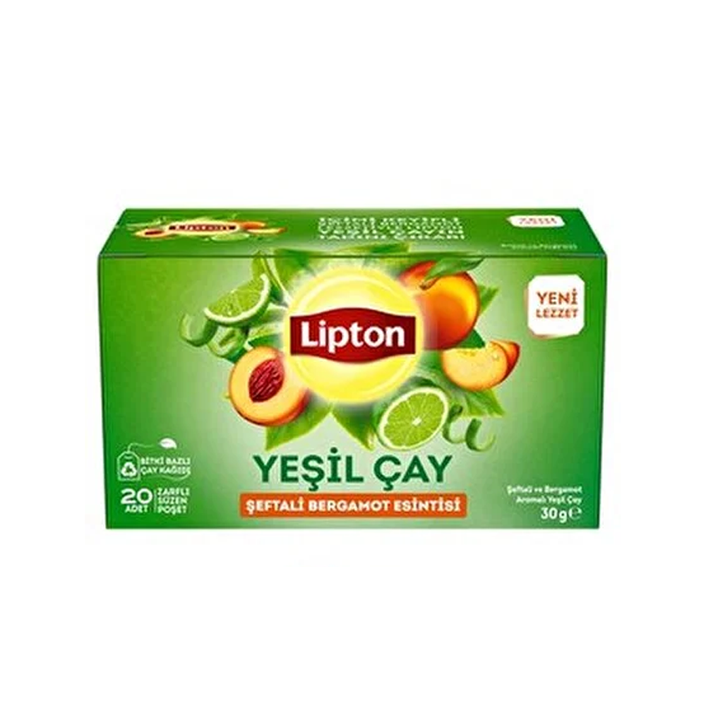LIPTON BITKI CAYI GREEN SEFTALI BERGAMOT 30 GR