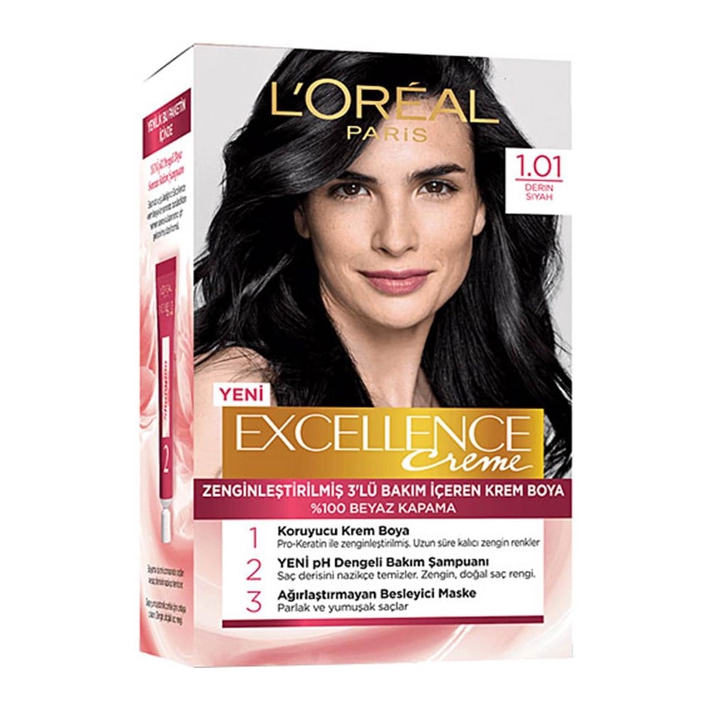 Loreal Excellence Boya Derin Saf Siyah 1.01