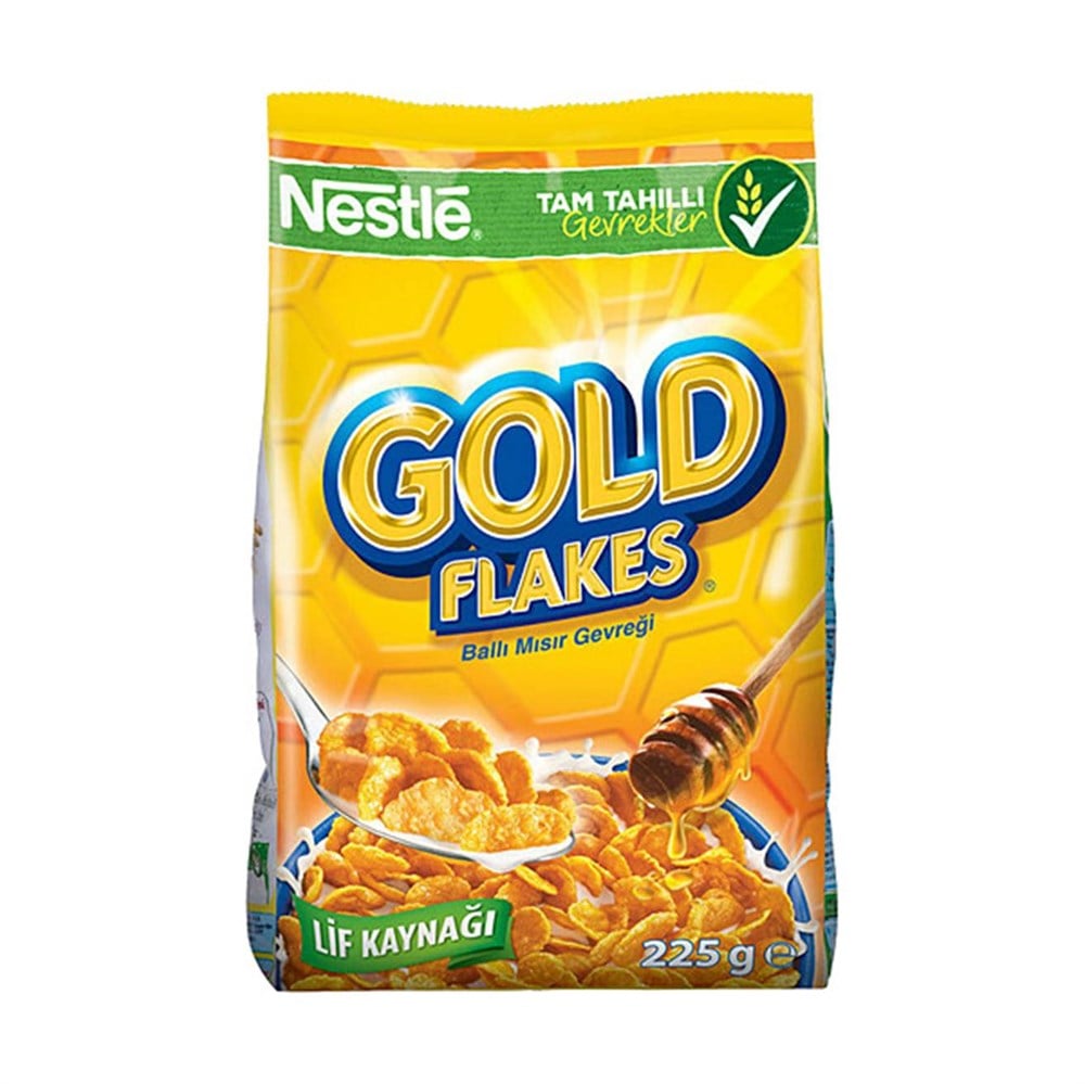 Nestle Gold Flakes Ballı Mısır Gevreği 225 Gr