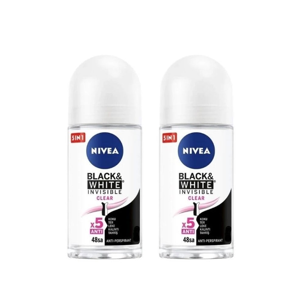 NIVEA ROLL ON WOMEN BLACK WHITE INVISIBLE 25 ML+25 ML