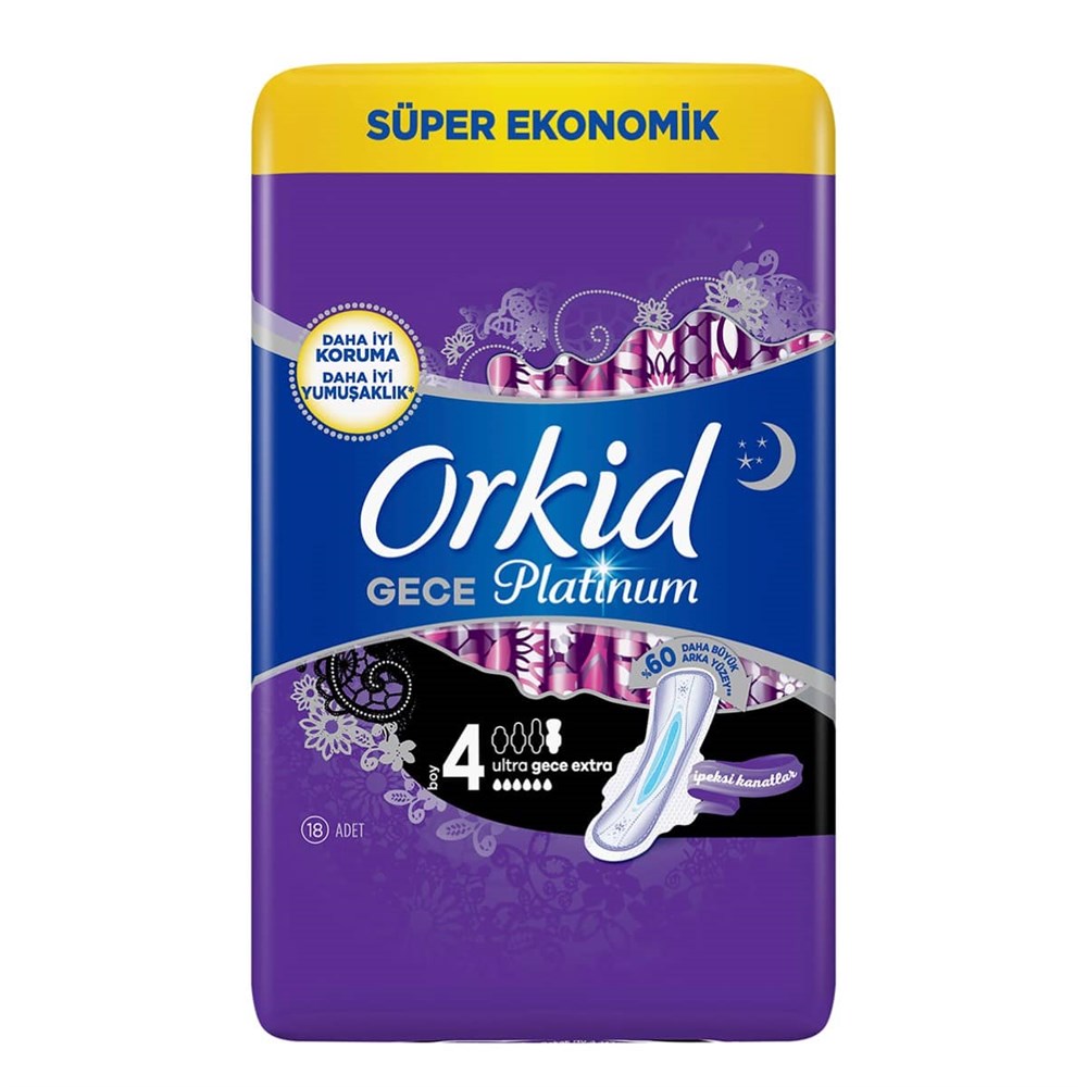 Orkid Platinium Dörtlü Gece Extra 16'lı