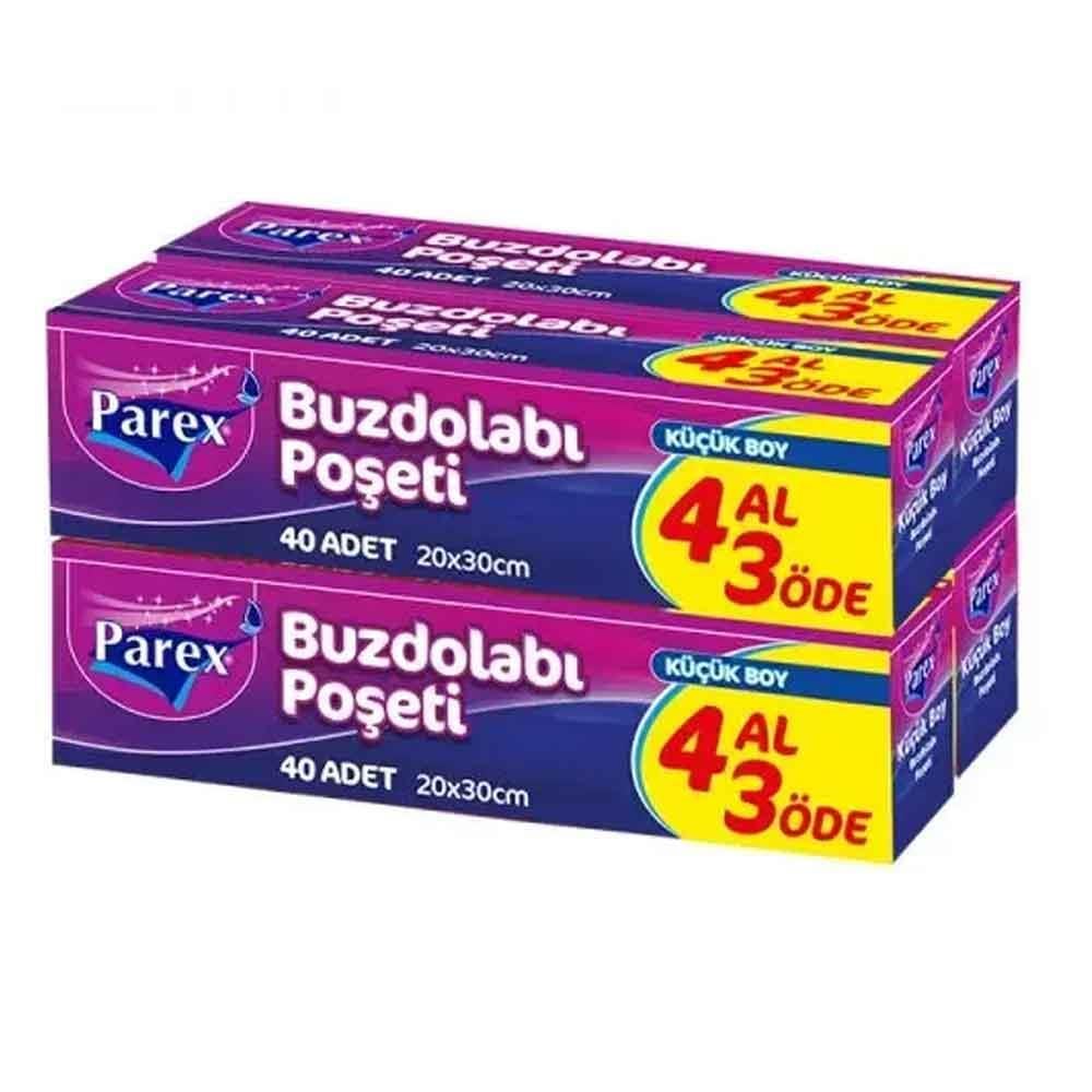 PAREX BUZDOLABI POSETI 20X20 KUCUK 40 LI 4 AL 3 ODE