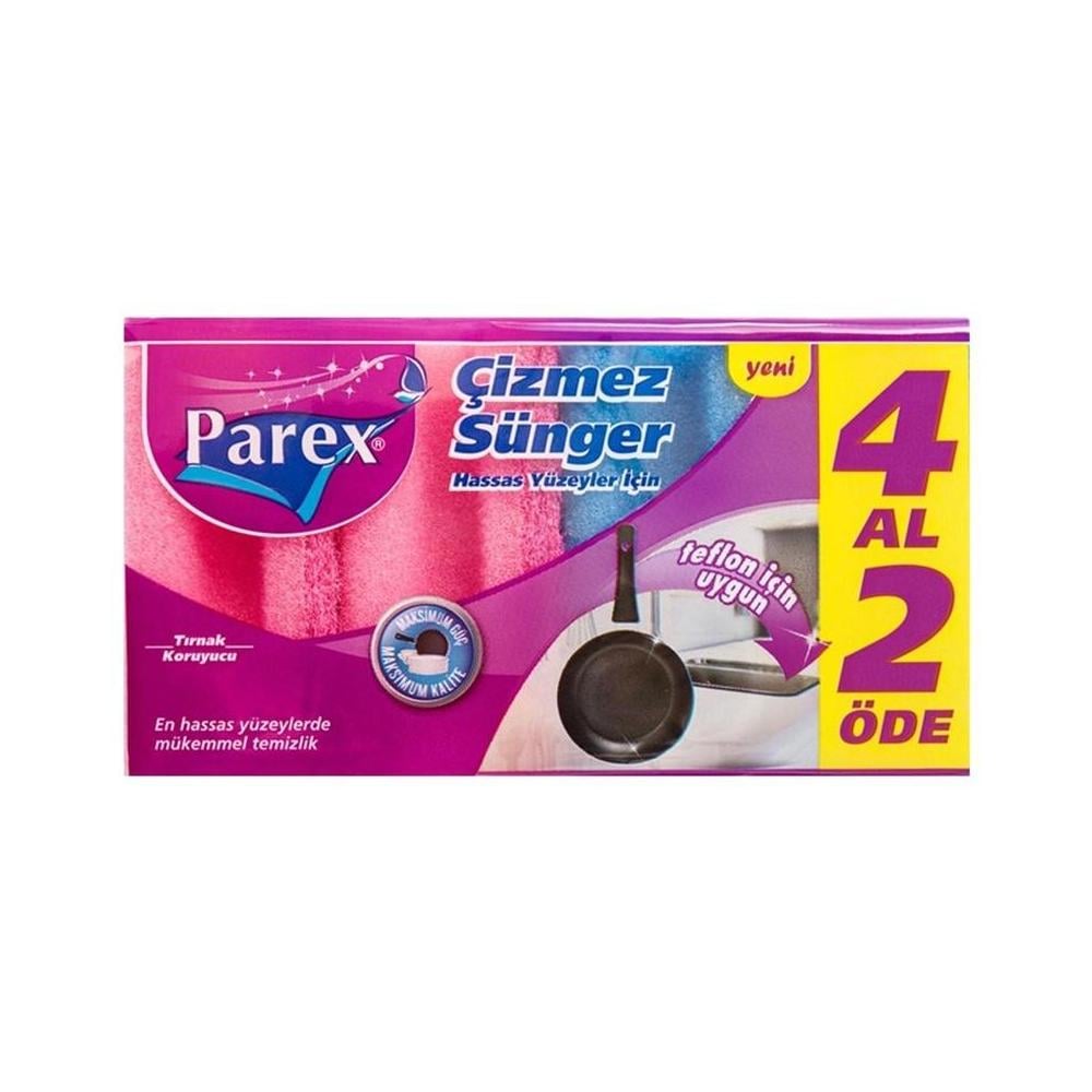 Parex Oluklu Çizmez Sünger 4'lü
