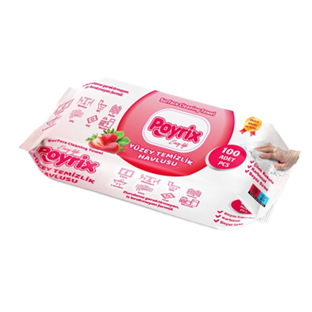 POYRIX YUZEY TEMIZLIK HAVLUSU CILEK 100 LU