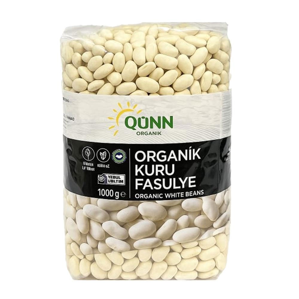 QUNN ORGANIK HASLANMIS KURU FASULYE 500 GR