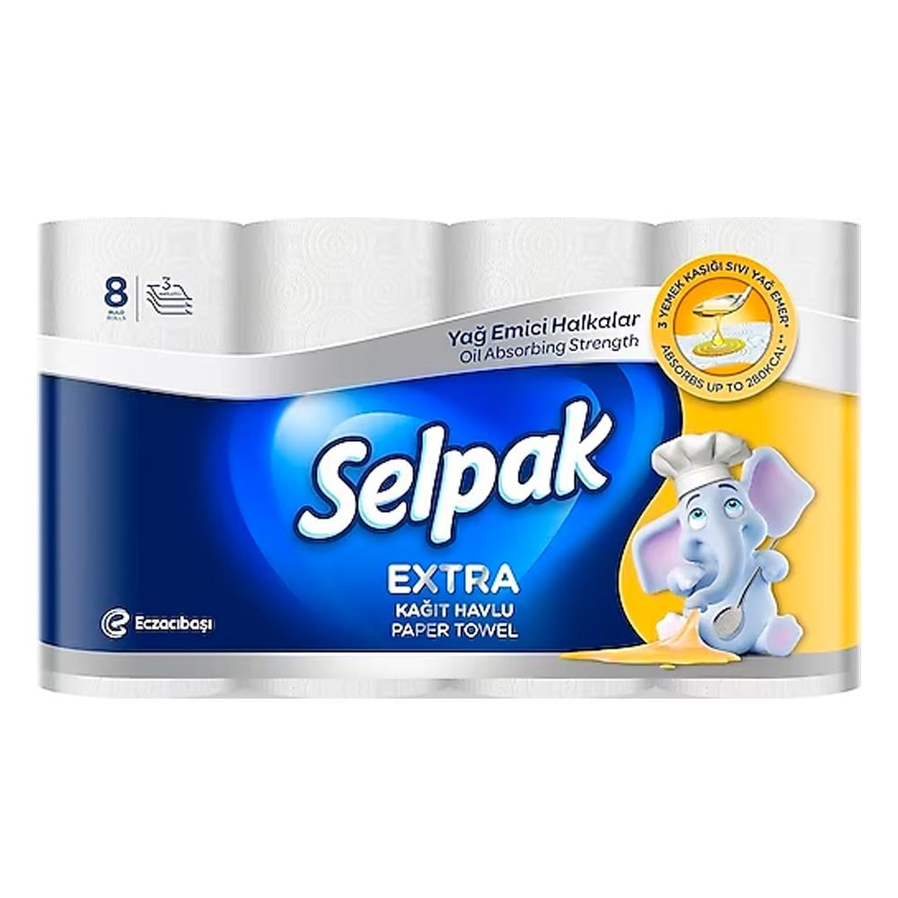 SELPAK HAVLU EXTRA YAG EMICI 8 LI