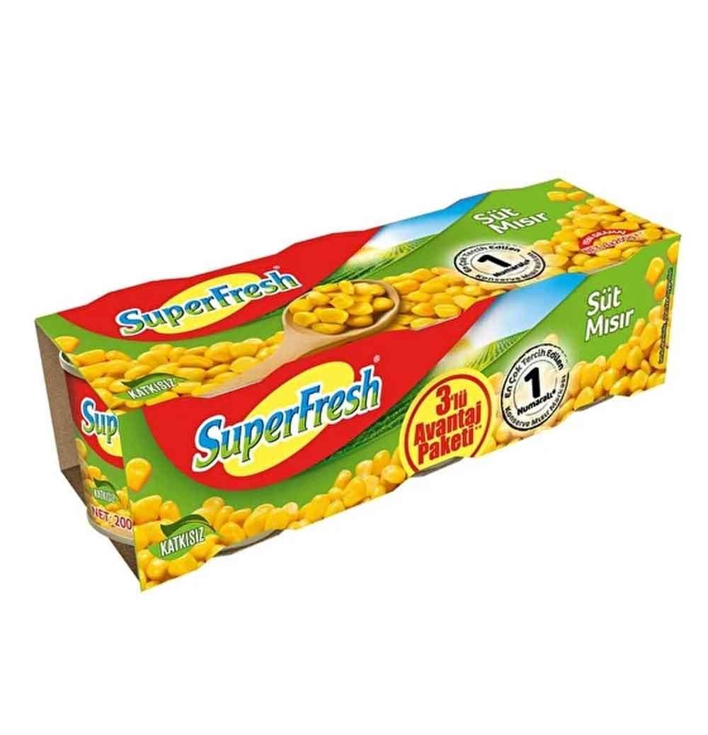 SUPERFRESH MISIR KONSERVESI 3x200 GR