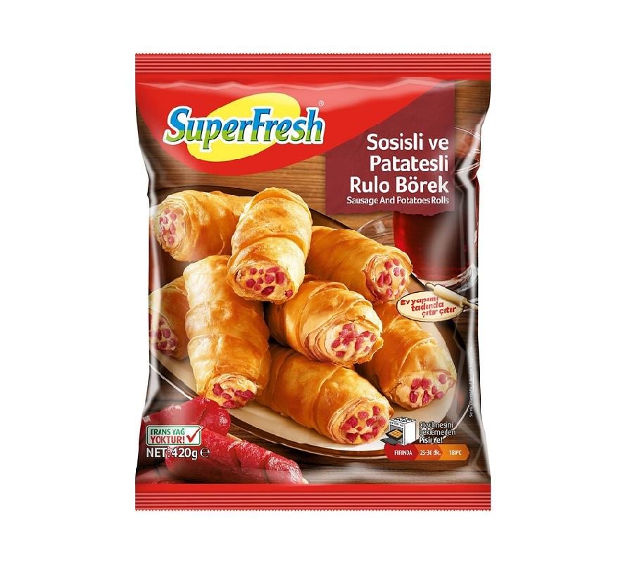 SUPERFRESH RULO BOREK SOSISLI&PATATESLI 420 GR