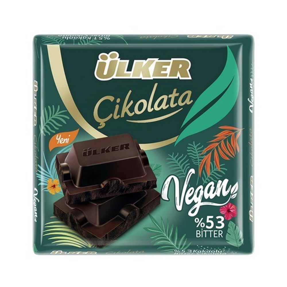 ULKER (1432-7) CIKOLATA VEGAN BITTER KARE 60 GR