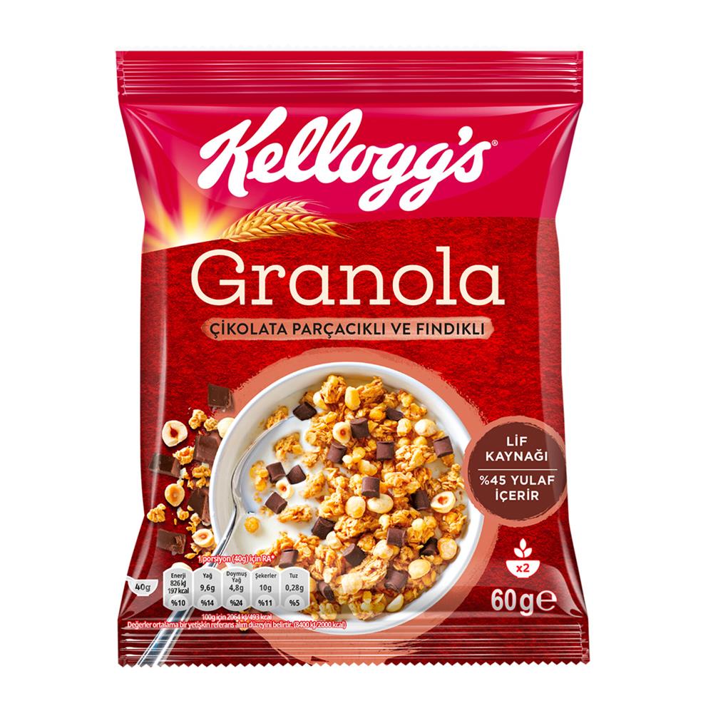 ULKER KELLOGGS GRANOLA CIKOLATA&FINDIKLI 60 GR