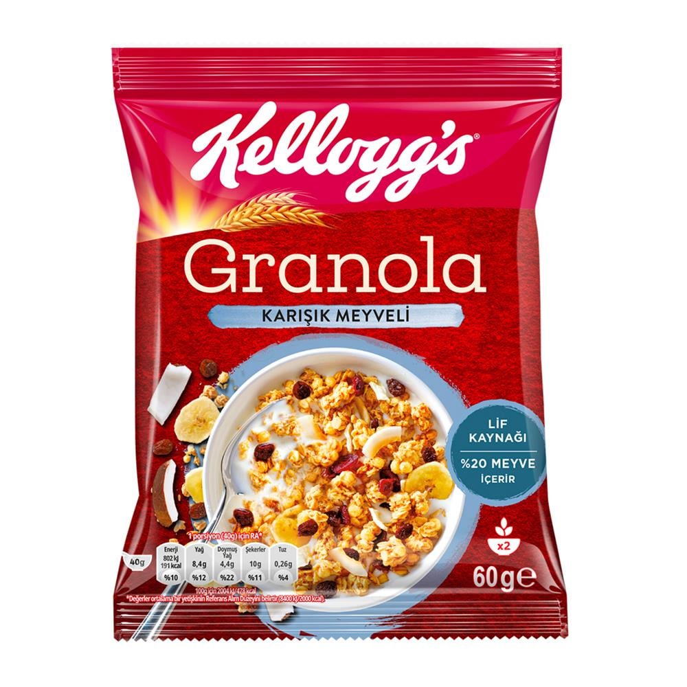 ULKER KELLOGGS GRANOLA MEYVELI 60 GR