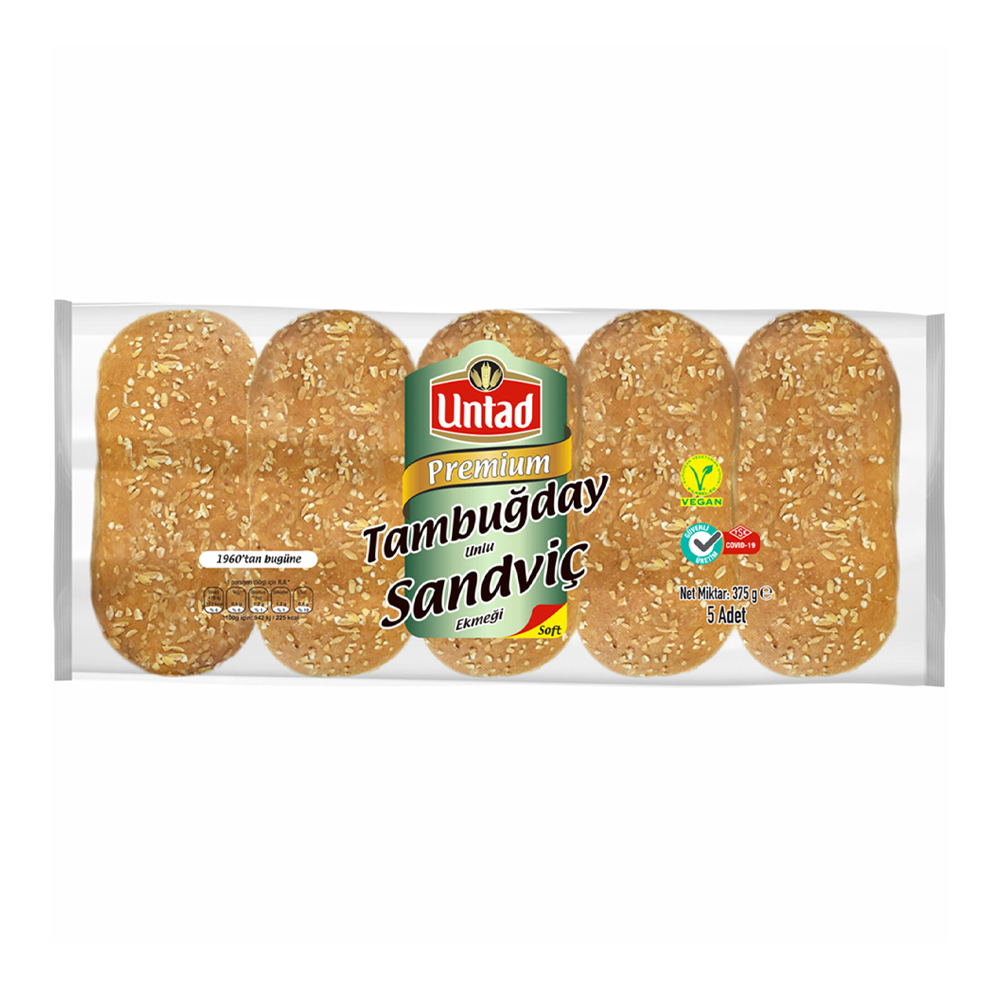 UNTAD PREMIUM TAM BUGDAY SANDVIC EKMEK 375 GR