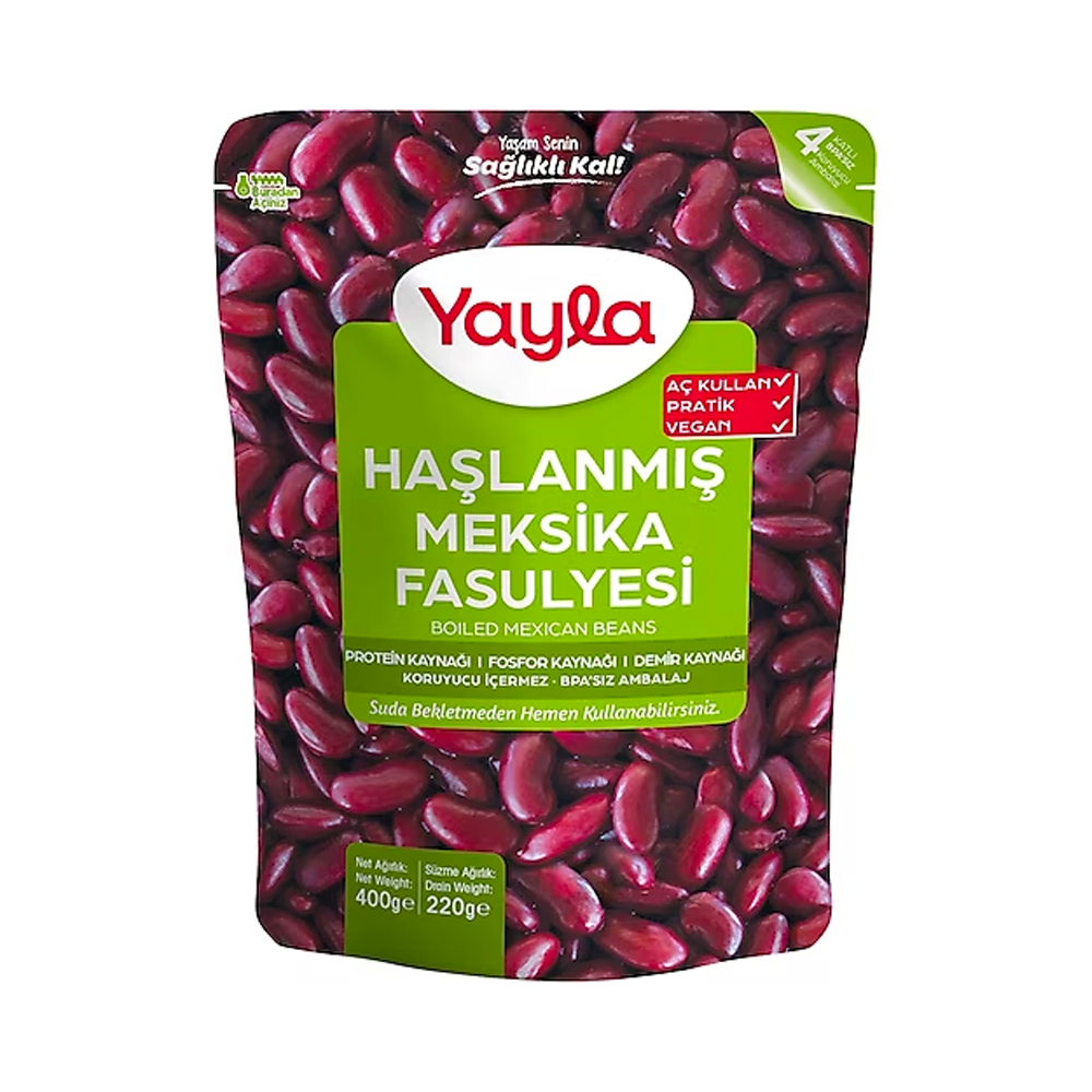 YAYLA HASLANMIS MEKSIKA FASULYESI 400 GR