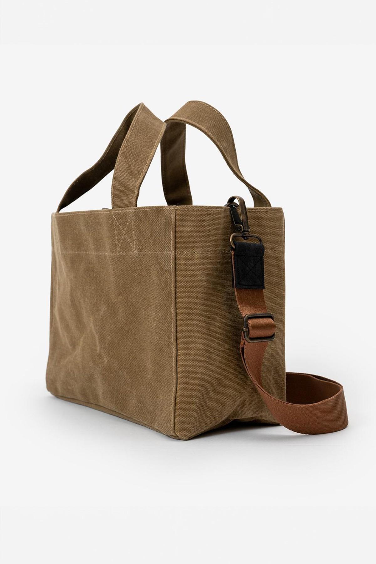 Camel Omuz Askılı ve Mıknatıslı S Viyana Tote Çanta 
