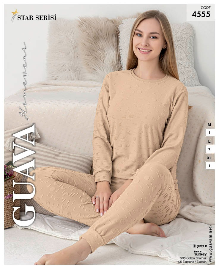 Guava 4555 Kadın Uzun Kollu Pijama Takımı
