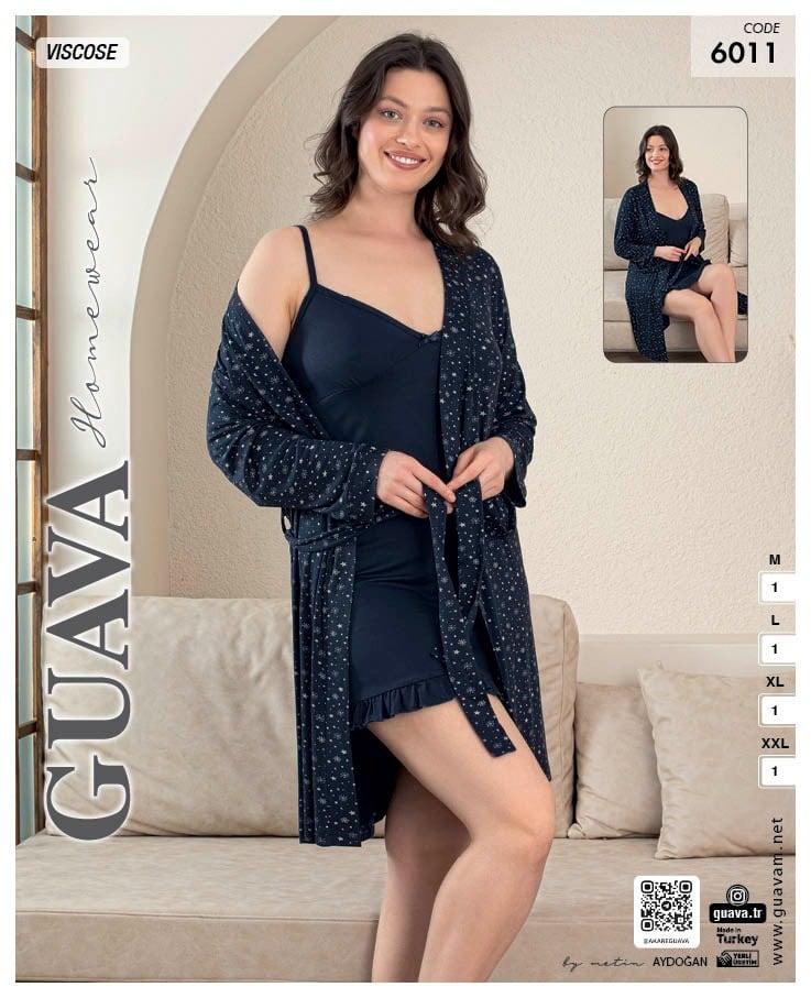 Guava 6011 Kadın Viskon İkili Sabaklık Takım