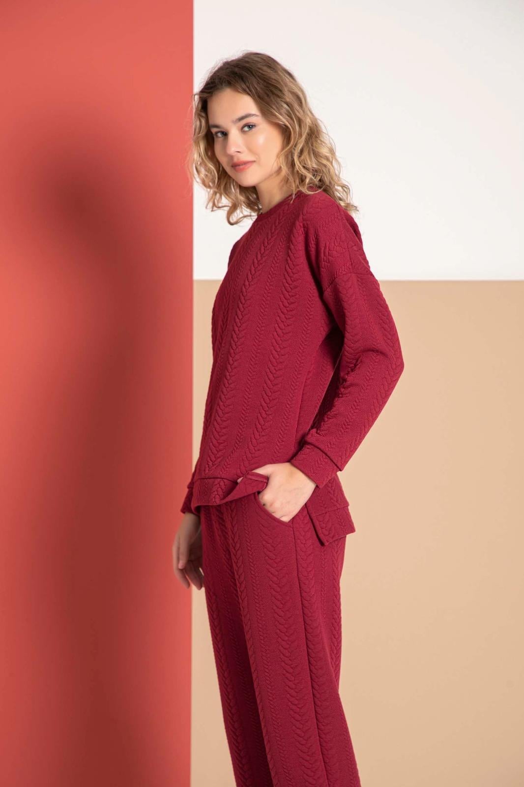 Ibıza 7920 Kadın Kapitone Uzun Kollu Pijama Takımı