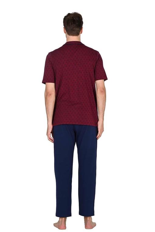 Jiber 15202 Erkek Önden Düğmeli Kısa Kollu Pijama Takımı