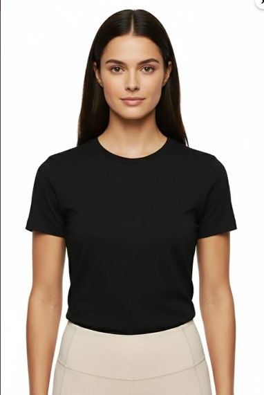 Jiber Kadın Bambu T-Shirt (Siyah)