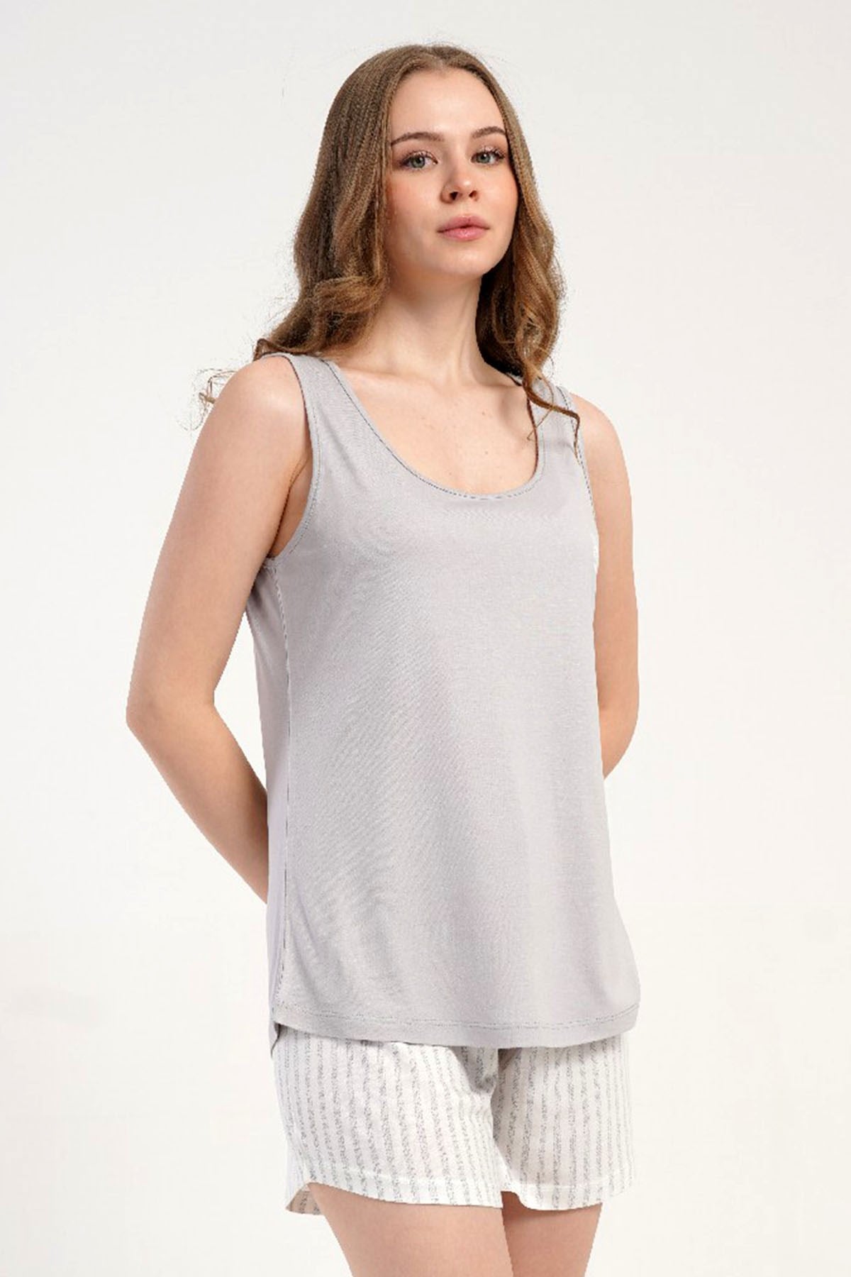 Kezokino 5122232751 Kadın Kısa Kol Şortlu Pijama Takımı