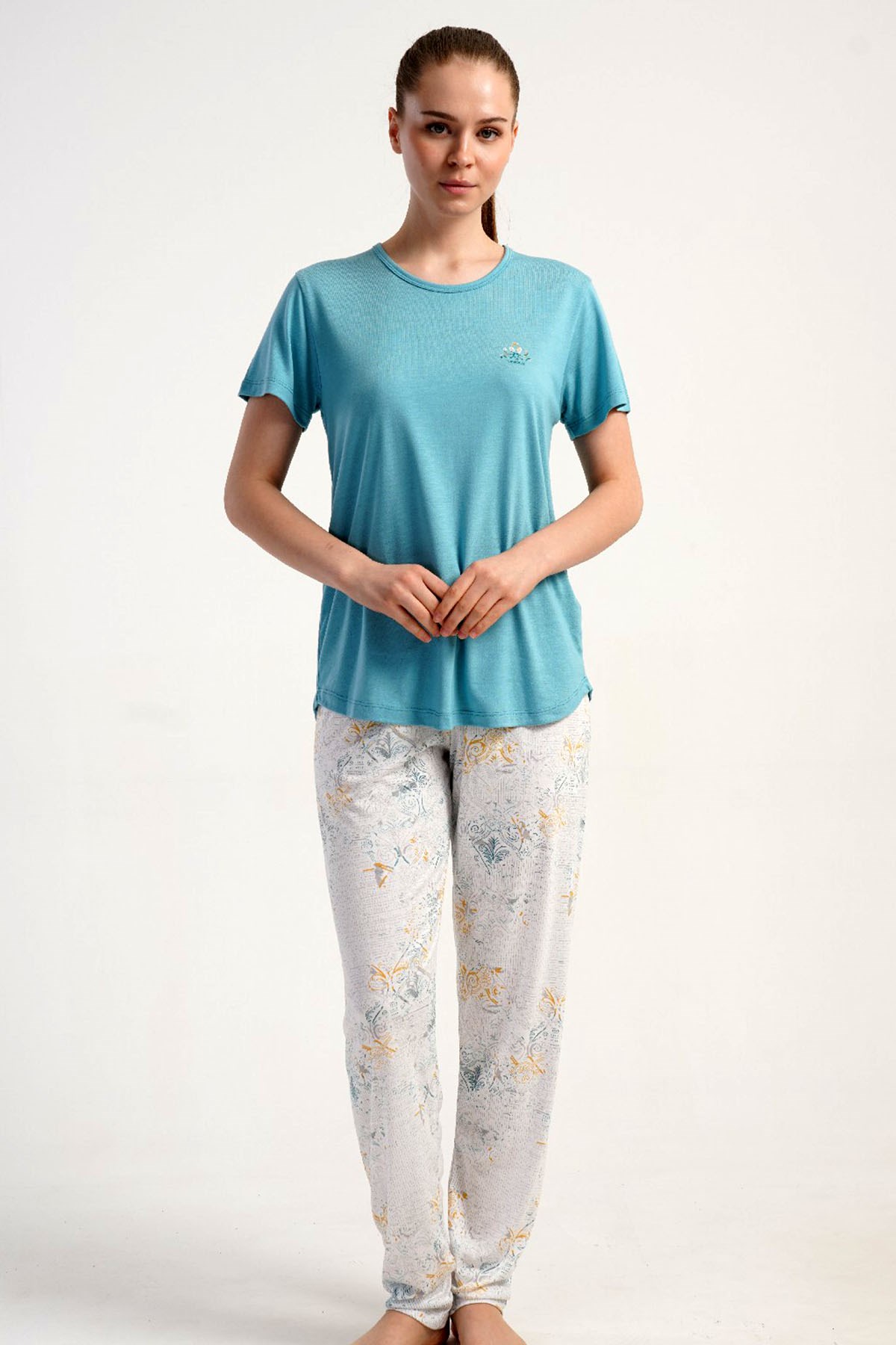 Kezokino 5122331282 Kadın Kısa Kol Pijama Takımı