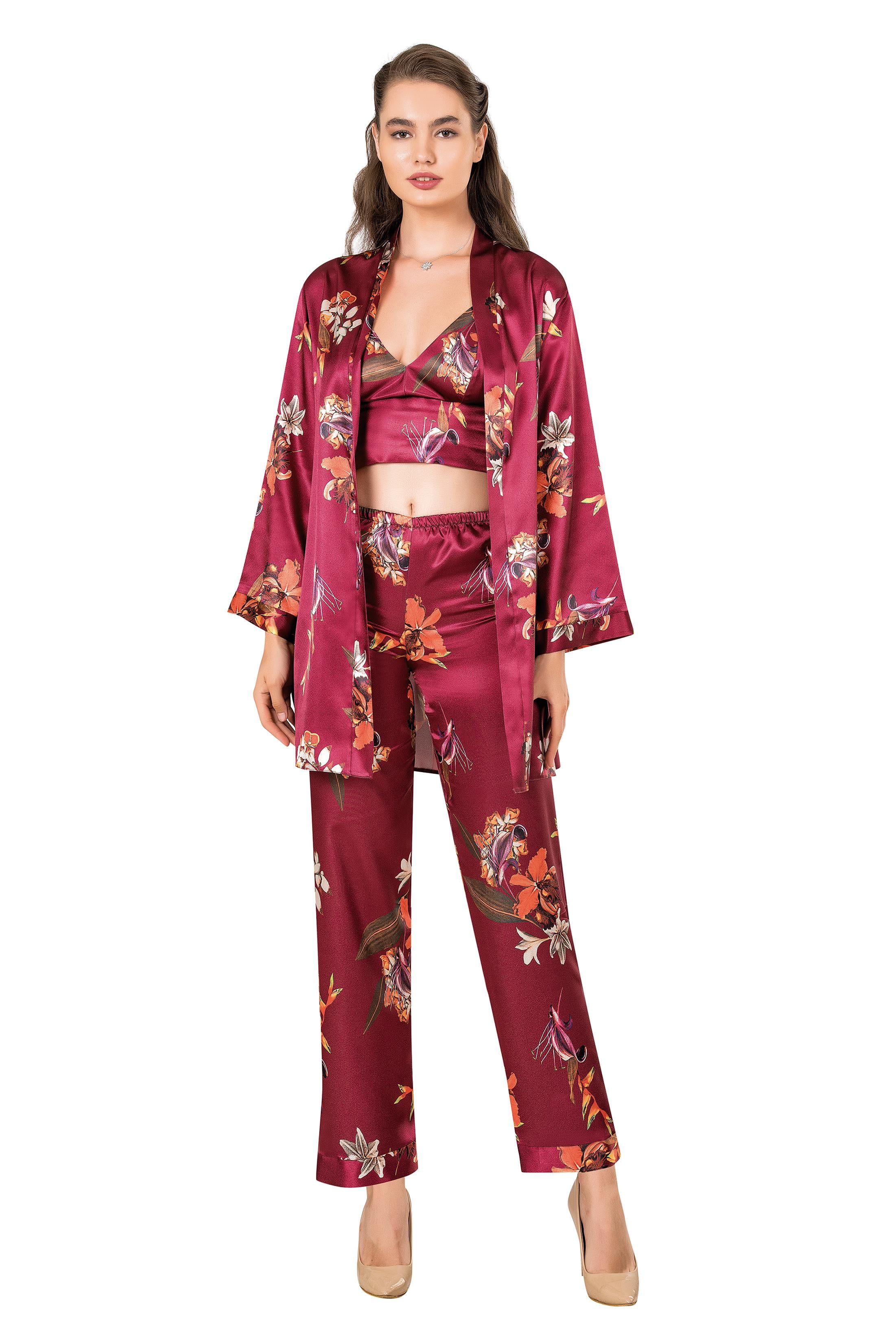 Moongirl 330 Kadın Üçlü Pijama Takım