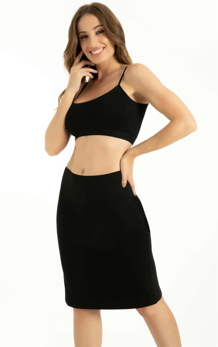 Q-EN 300 Kadın Bambu Midi Jüpon