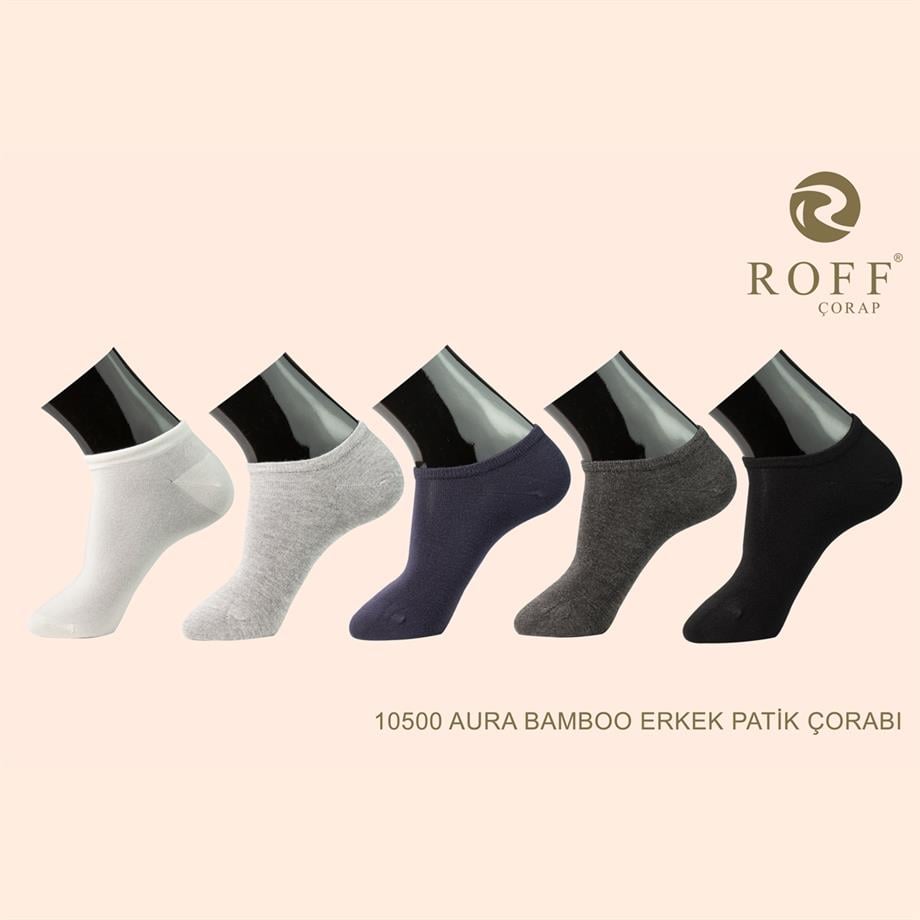 Roff 10500-10502 Erkek Soft Bambu Patik Çorap