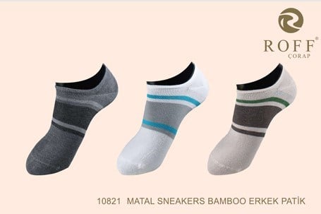 Roff 10821 Erkek Bambu Yürüyüş Patik Çorap
