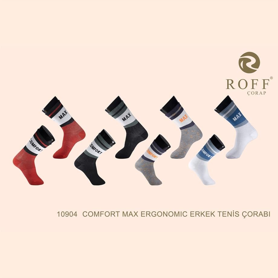 Roff 10904 Erkek Comfort  Max Ergonomic Tenis Çorap