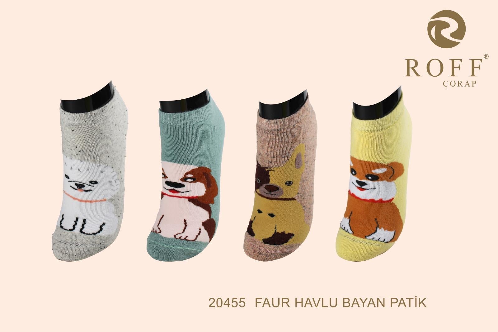 Roff 20455 Kadın Faur Havlu Patik Çorap