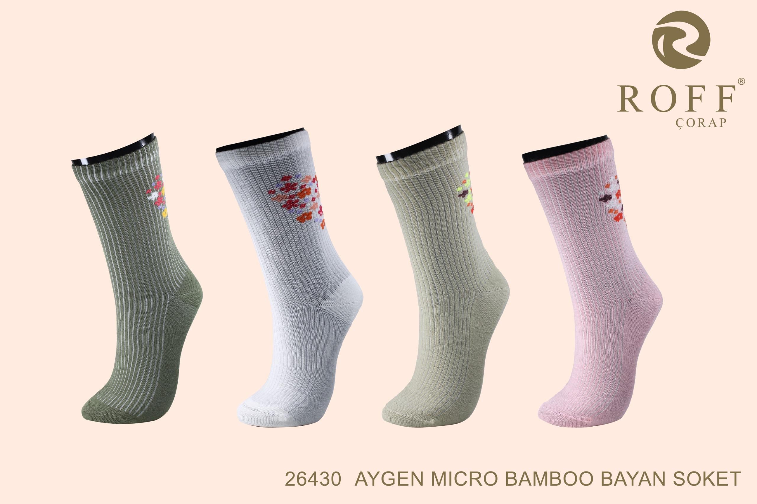 Roff 26430 Kadın Aygen Bambu Soket Çorap