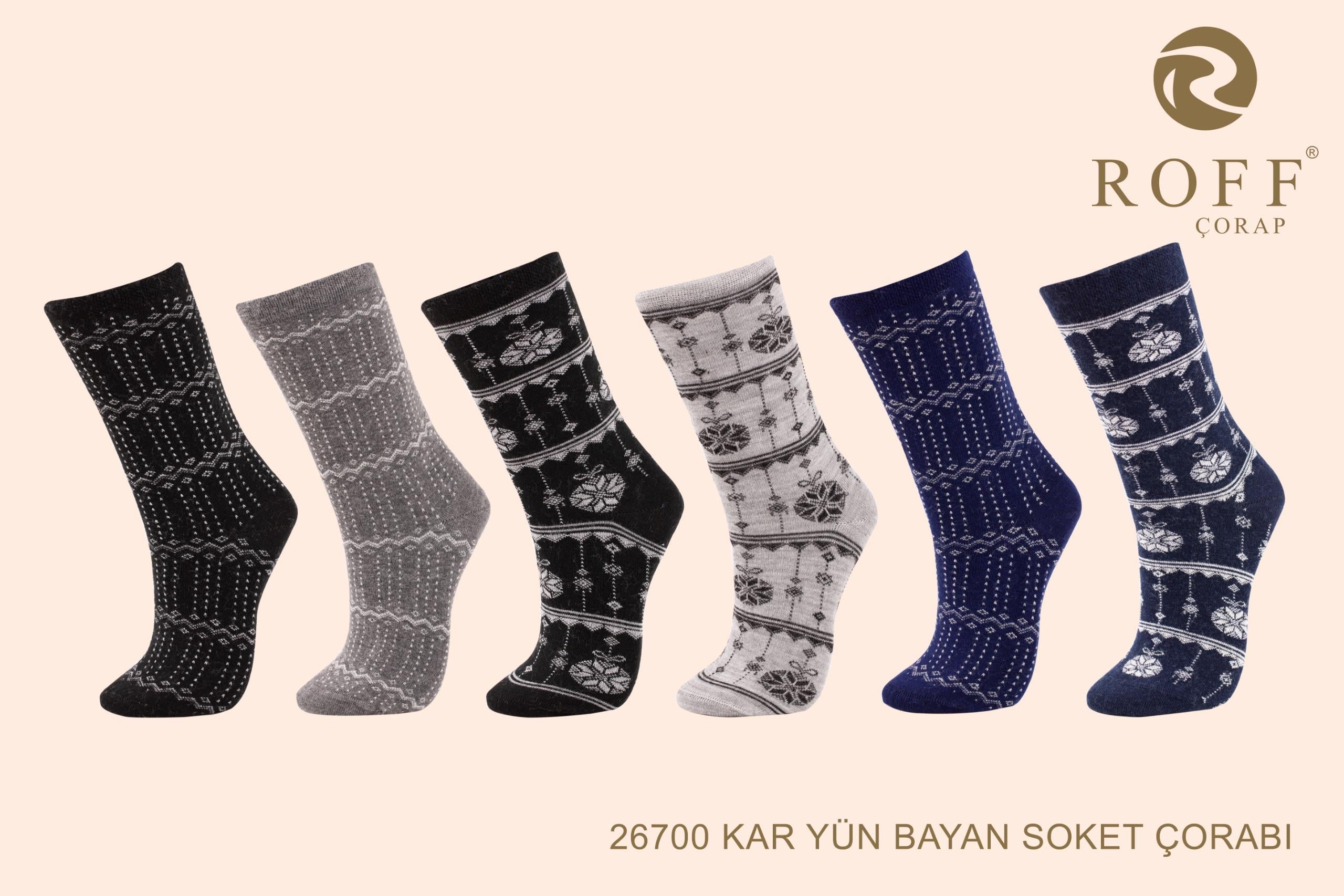 Roff 26700 Kadın Kar Yün Soket Çorap