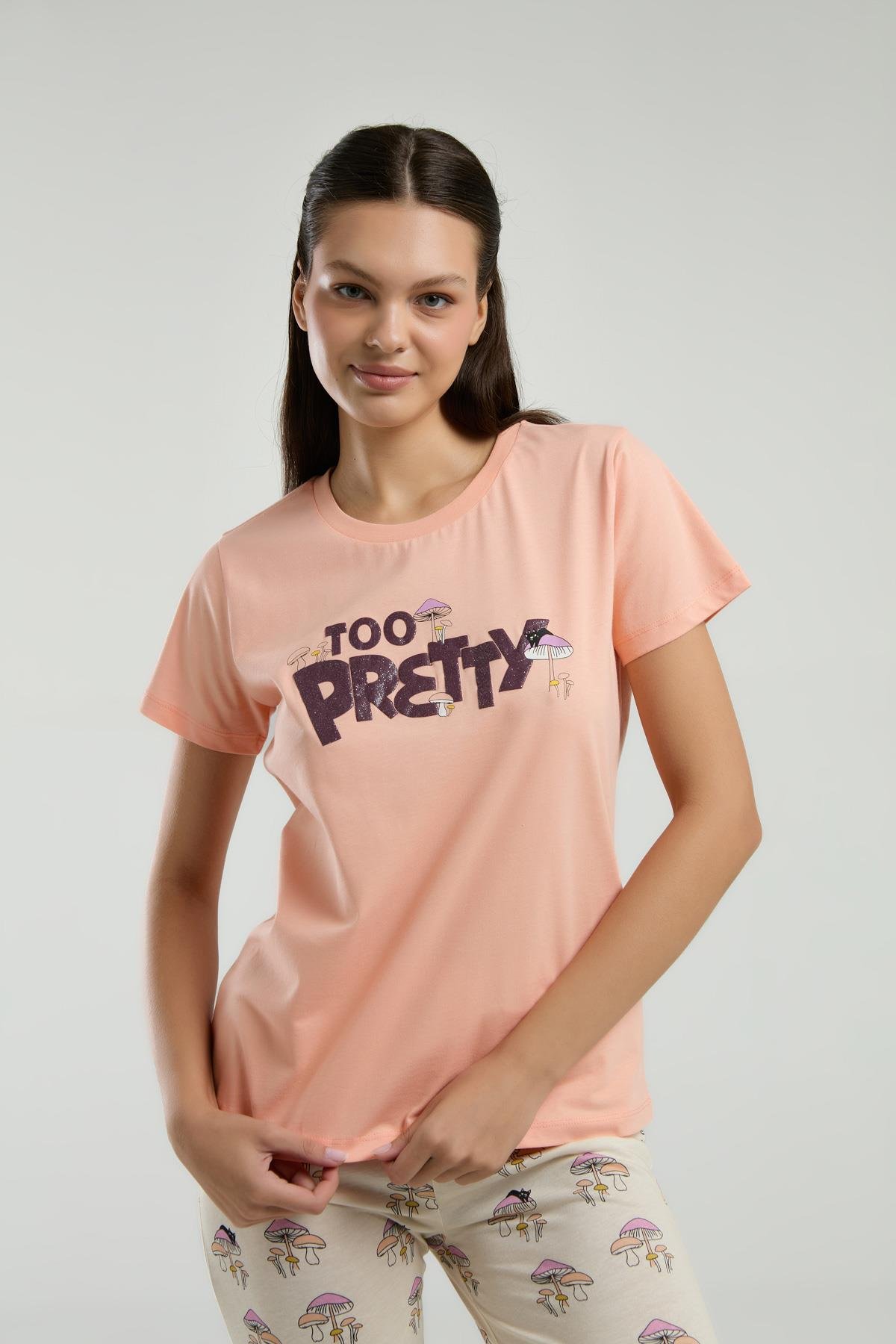 RolyPoly 3585-S Kadın Kısa Kollu Pijama Takımı