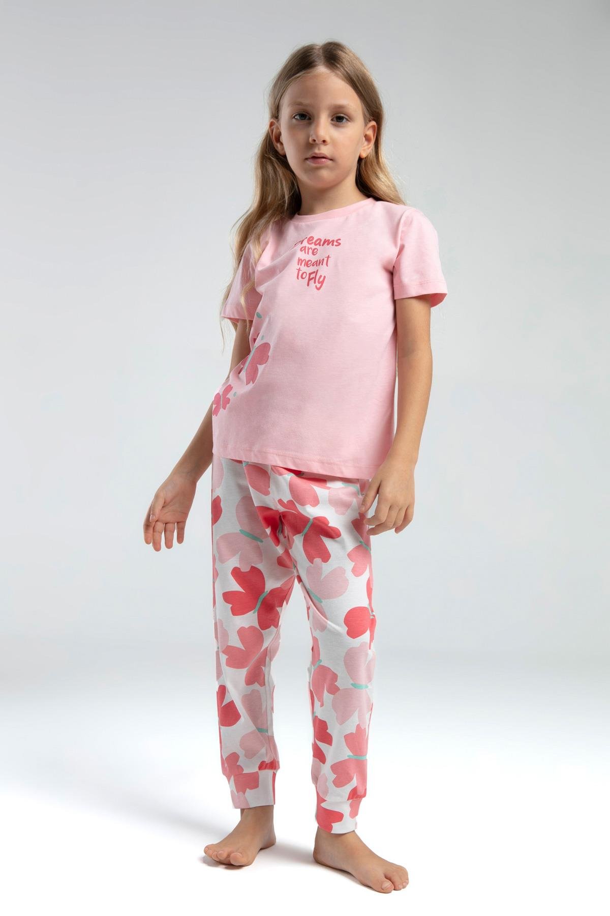 RolyPoly 3597-G Kız Çocuk Kısa Kollu Pijama Takımı