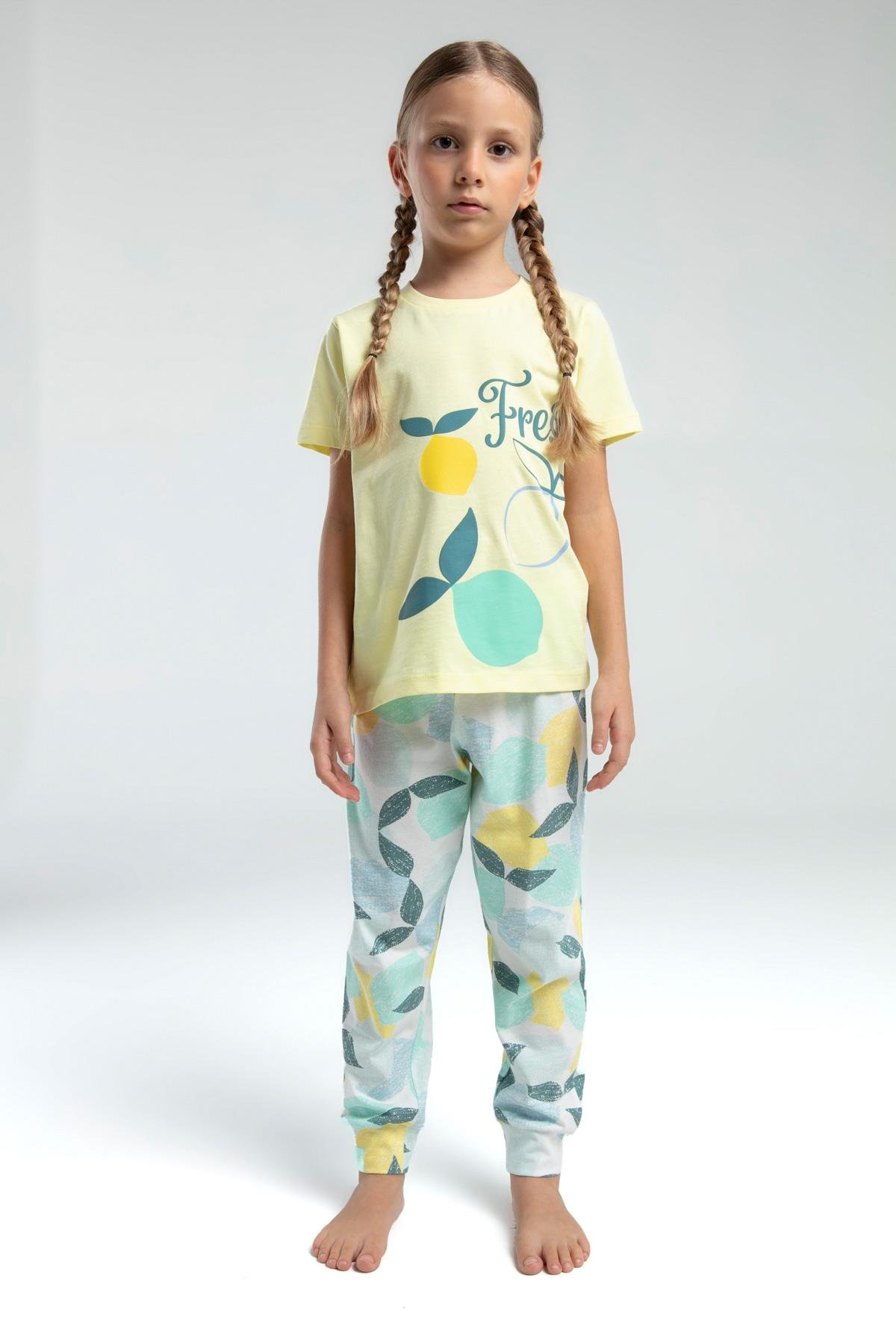 RolyPoly 3617-G Kız Çocuk Kısa Kollu Pijama Takımı