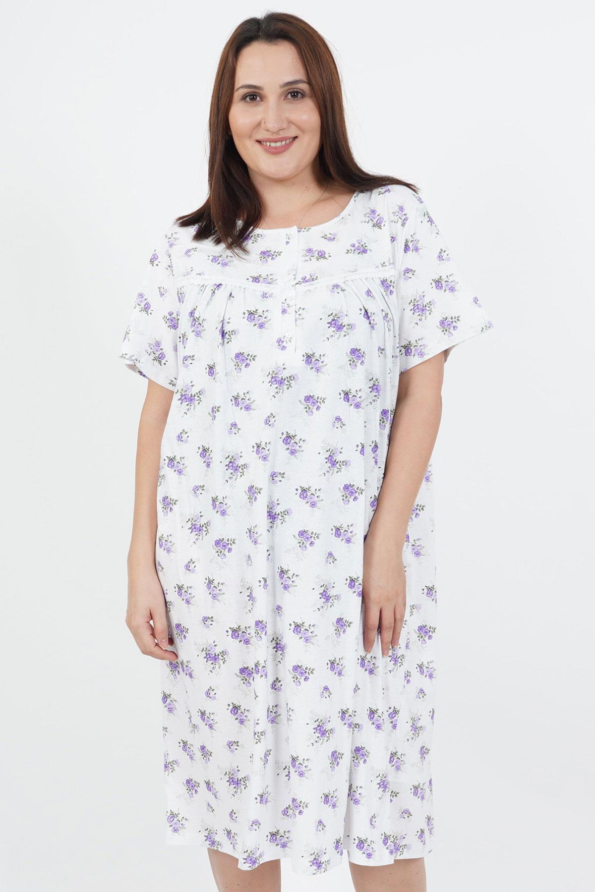 Vienetta 1610130000 Kadın Kısa Kollu Büyük Beden Ev Elbisesi