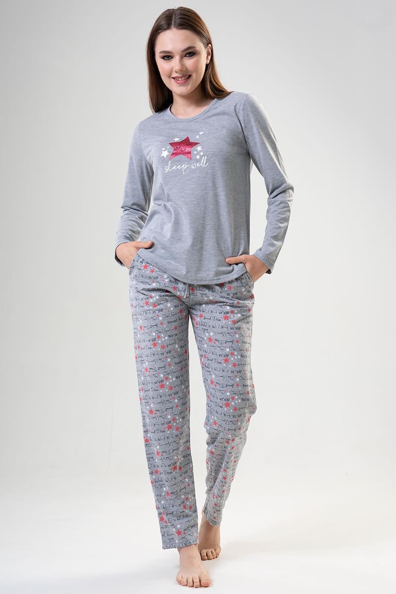Vienetta 2041780021 Kadın Uzun Kollu Pijama Takımı