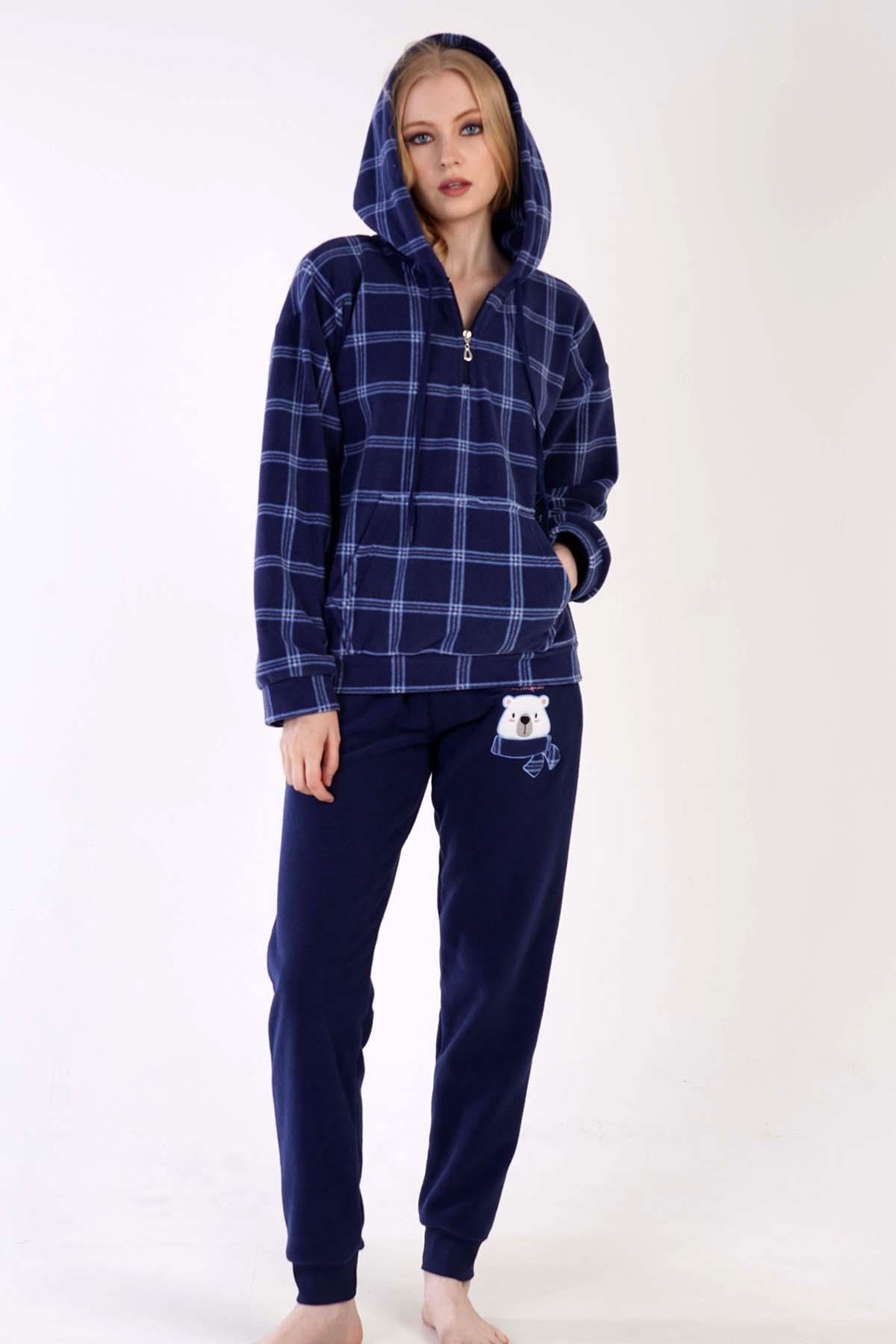 Vienetta 3031840448 Kadın Uzun Kollu Polar Pijama Takımı