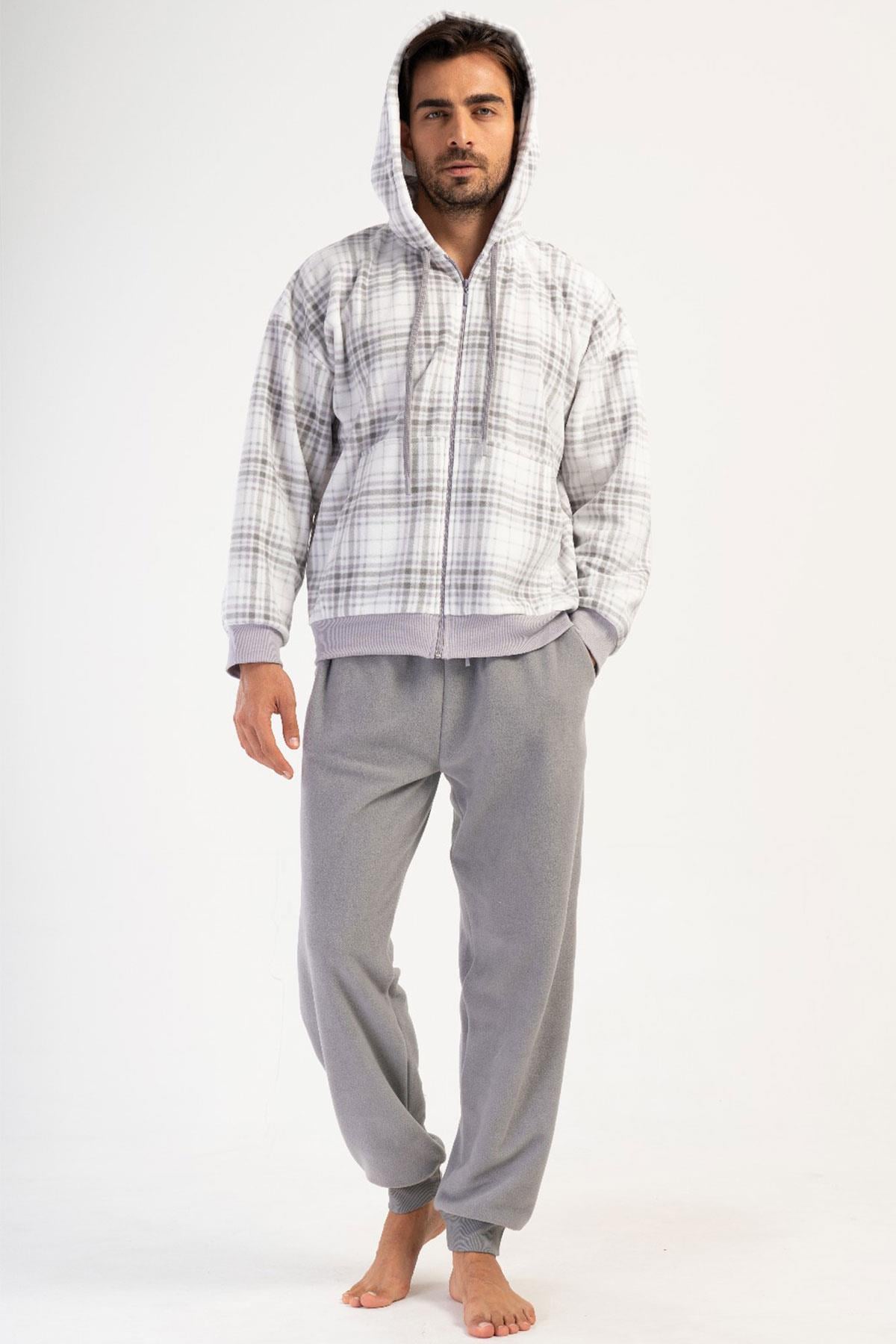 Vienetta 4030690299 Erkek Uzun Kollu Polar Pijama Takımı