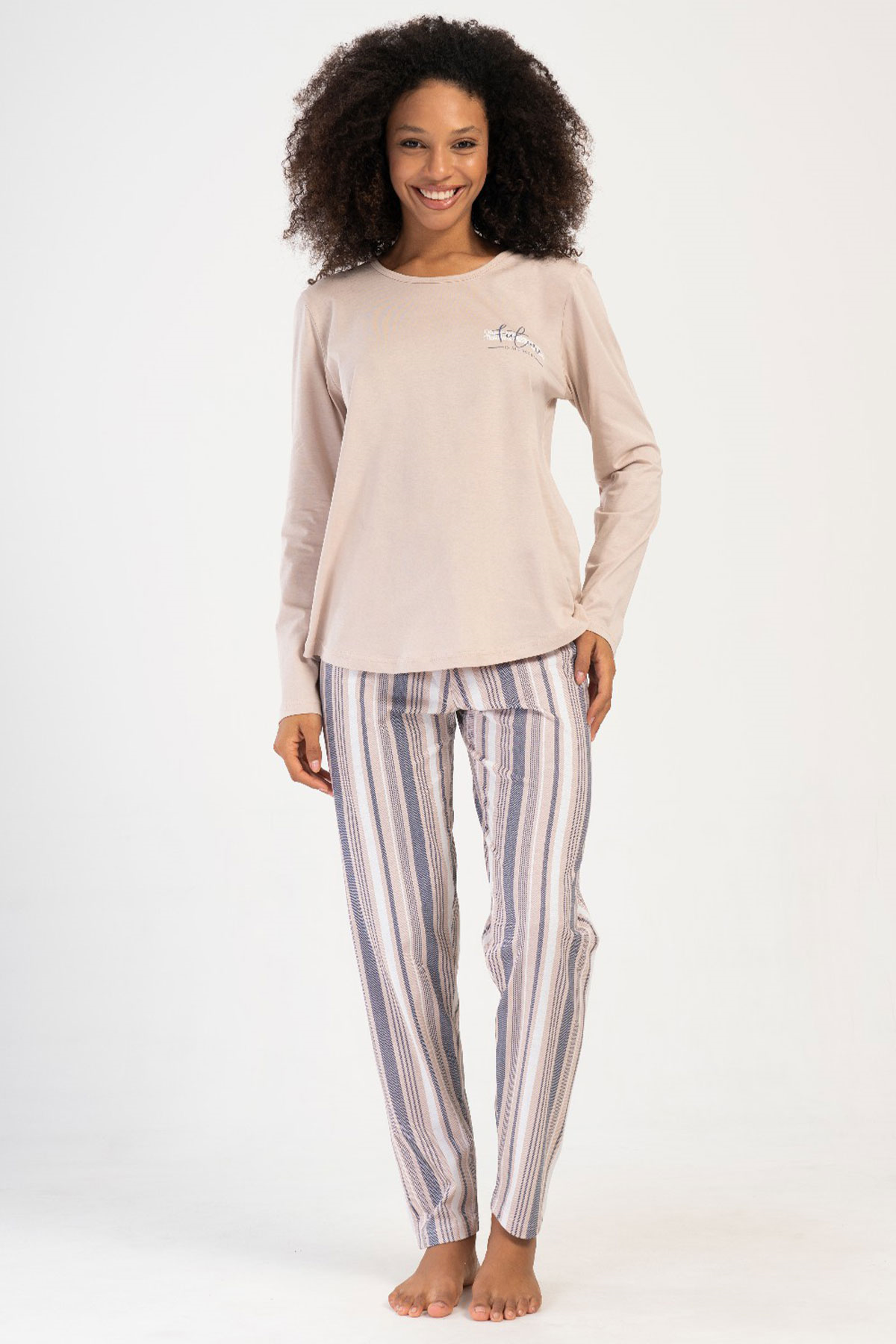 Vienetta 4040970950 Kadın Uzun Kollu B.B.Pijama Takımı