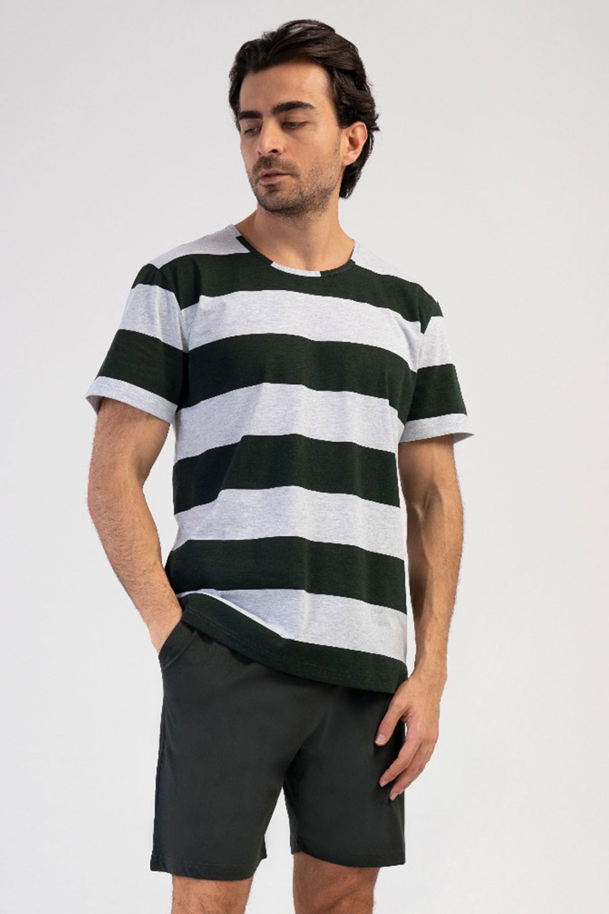 Vienetta 4080751900 Erkek Kısa Kol Şortlu Pijama Takımı